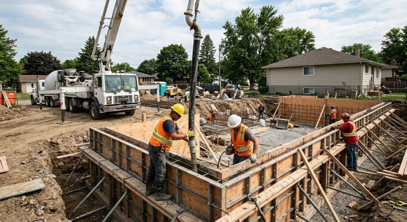 Concrete Foundation Pouring in Fredericksburg, VA